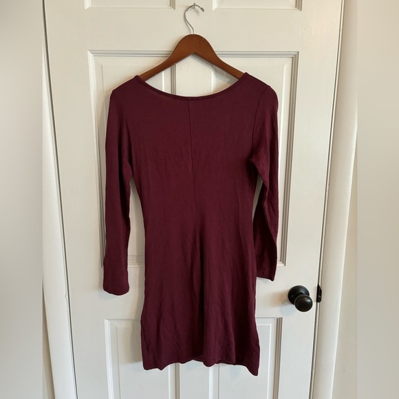 Frachie by J maroon gathered mini dress size M new - Picture 4 of 5